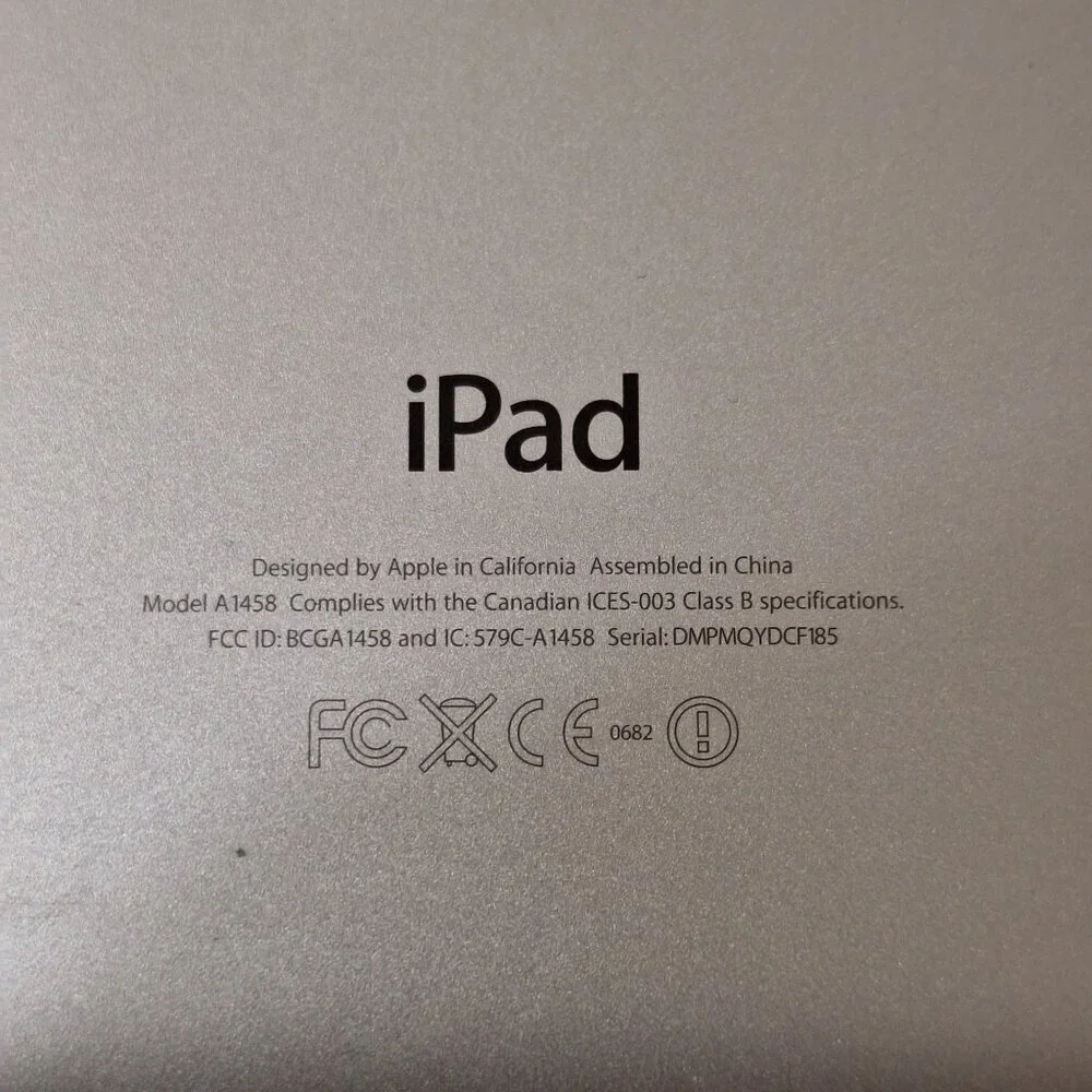 Ipad Model a1458 4th generation